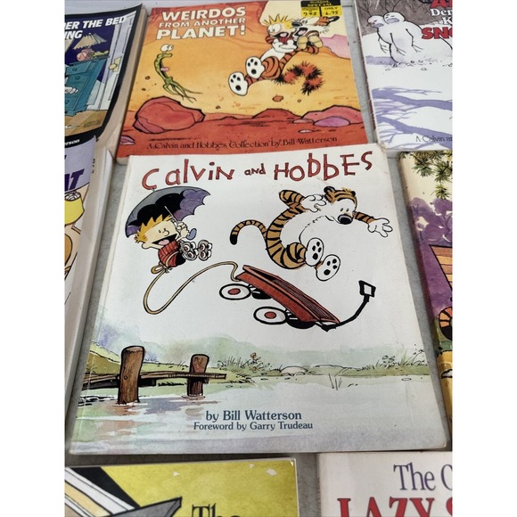 Calvin and Hobbes Books Lot Of 8 Bill Watterson Paperback - Picture 5 of 9